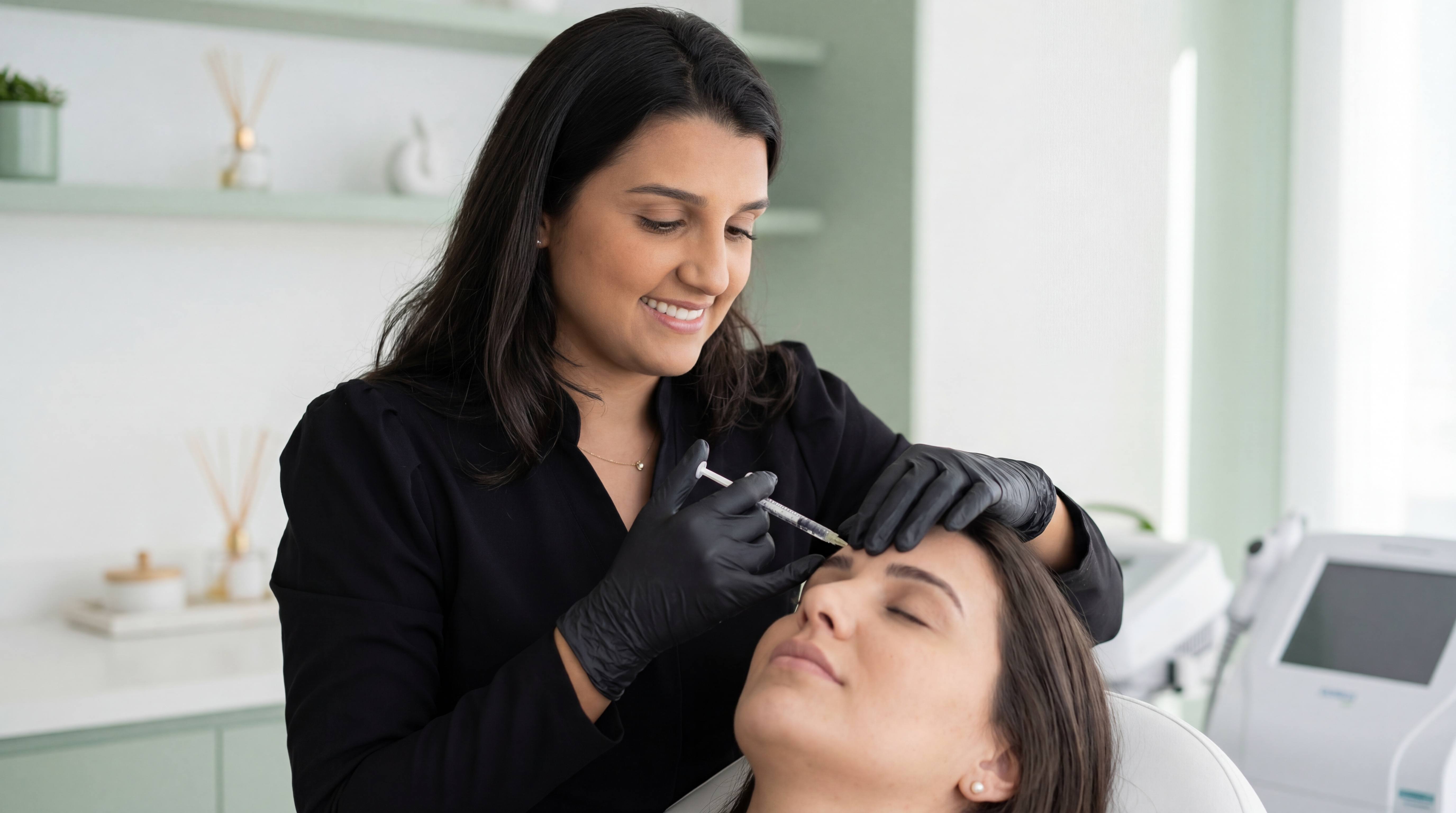 Aplicação de toxina botulínica — tratamento facial na Corporalle